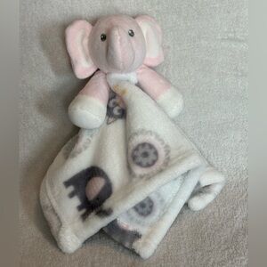 Blankets Beyond Baby Security Blanket Pink White Grey Elephant Owls 12”x 12”soft